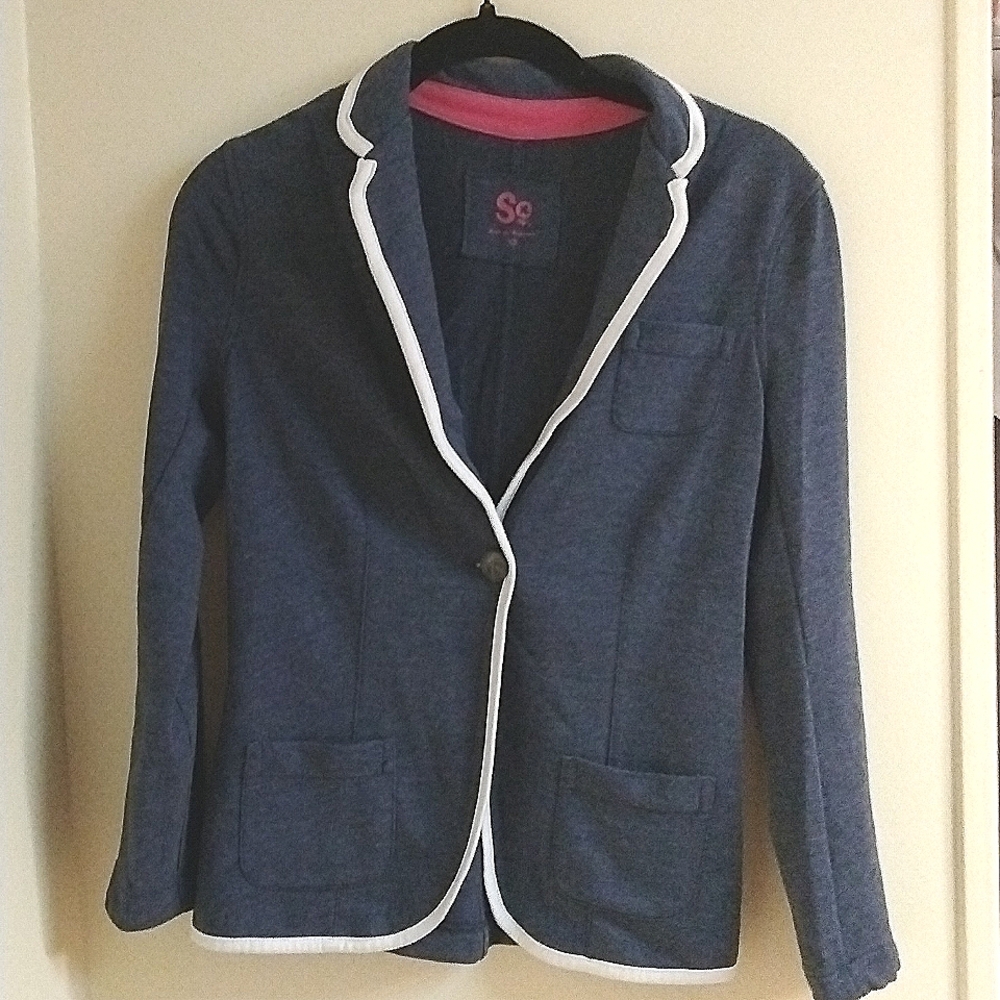 SO brand, size xs, blue/white blazer